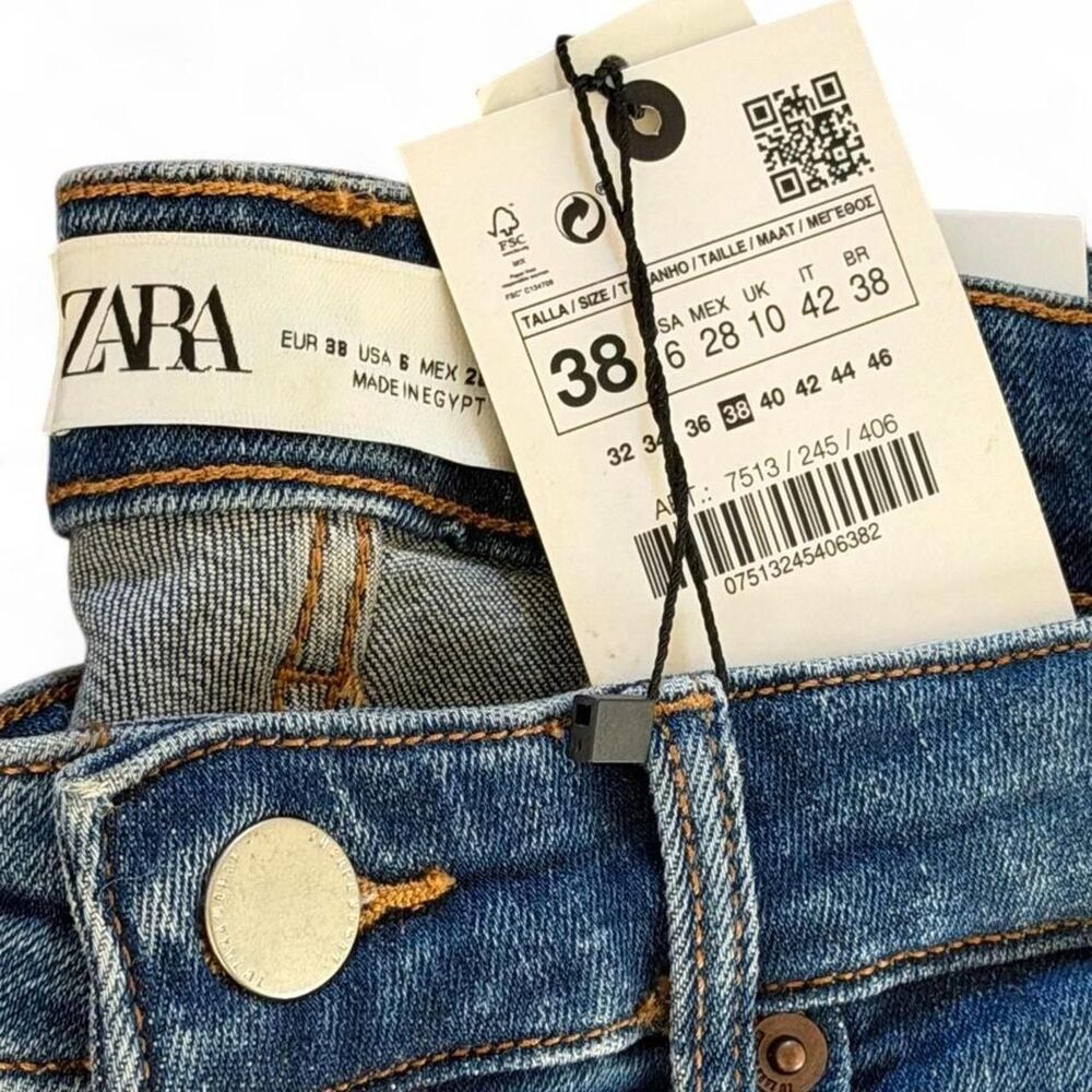 Zara Women's Mid Rise Skinny Louise Jeans Size 6 - Picture 5 of 8